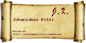 Johanidesz Kitti névjegykártya