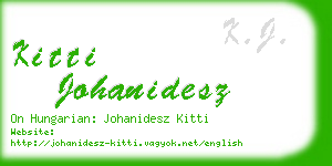 kitti johanidesz business card